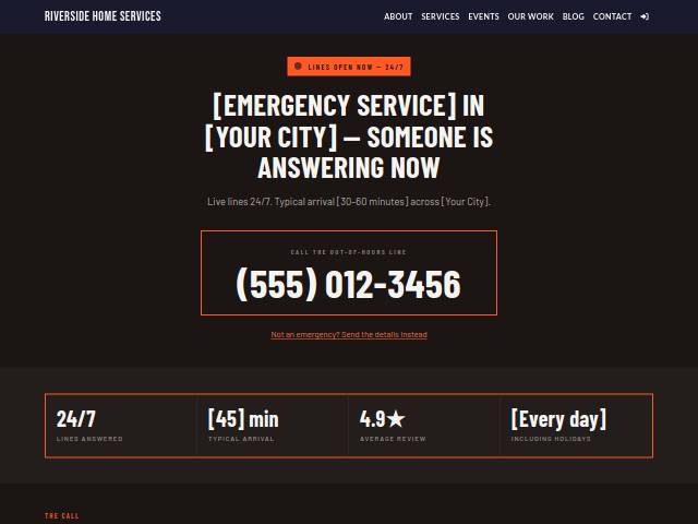 Local Service — Emergency Call template