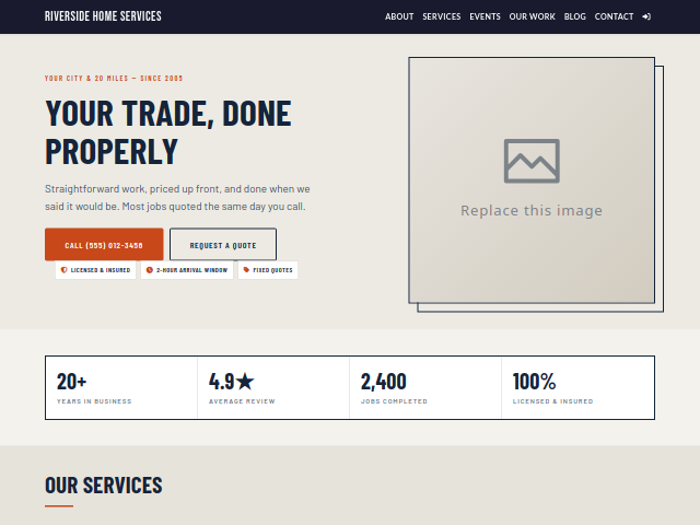 Local Service Business template