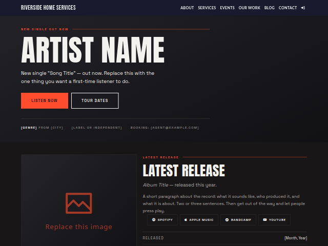 Musician / Band template