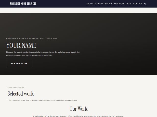 Photographer / Portfolio template