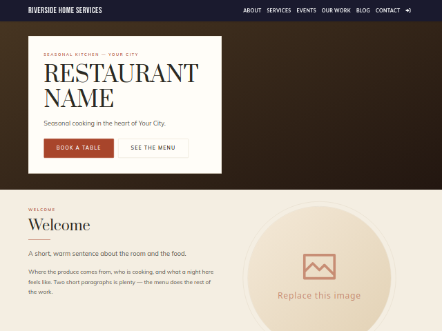 Restaurant / Café template