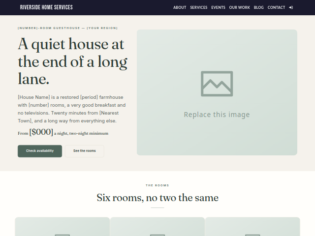 Boutique Stay — Guesthouse & Retreat template