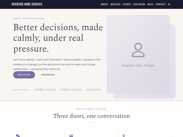 Coach, Speaker & Author template