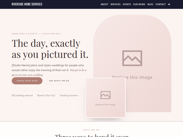 Wedding & Event Planner template