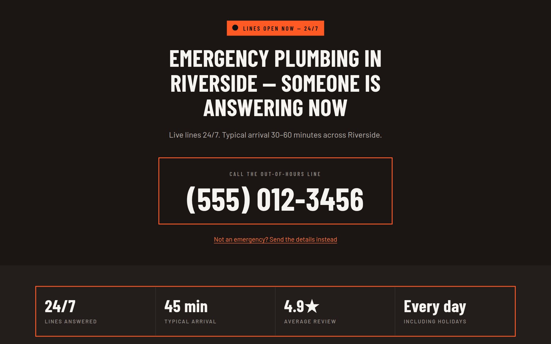 The Emergency Call-out template